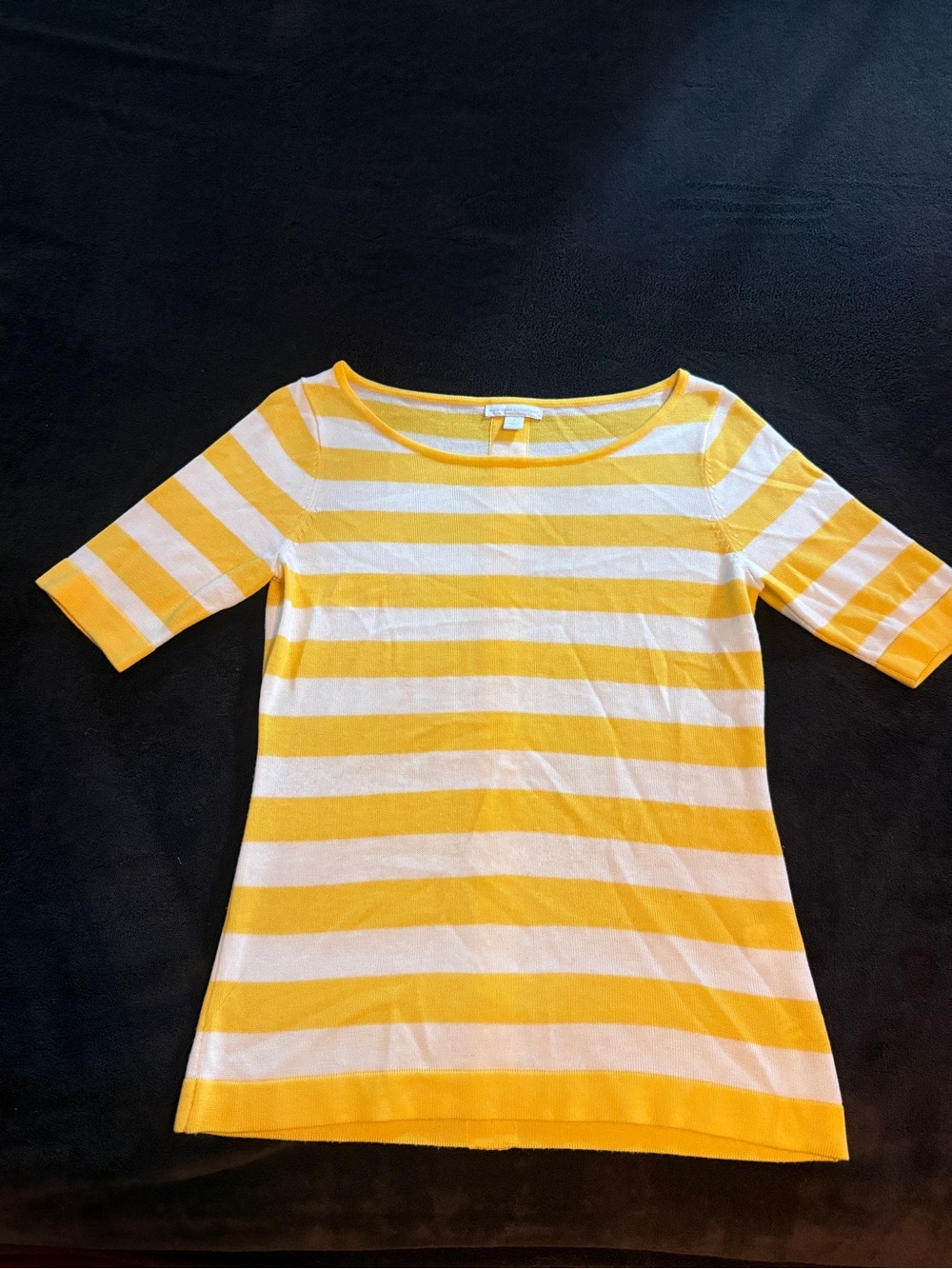 Yellow/white stripe shirt (small)